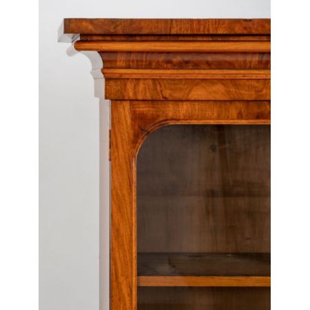 Antiker viktorianischer library Bücherschrank aus massivem Walnussholz