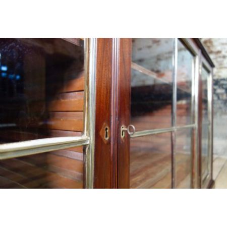 Regency Library Bookcase aus Mahagoni Massivholz antik