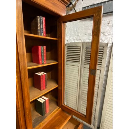 Französisches Bookcase aus Walnussholz Massivholz antik 19. Jahrhundert