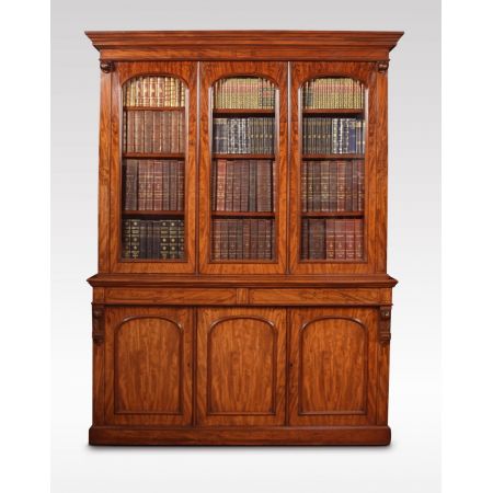 Großes Library Bookcase aus Mahagoni Massivholz antik 19. Jahrhundert