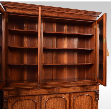 Großes Library Bookcase aus Mahagoni Massivholz antik 19. Jahrhundert