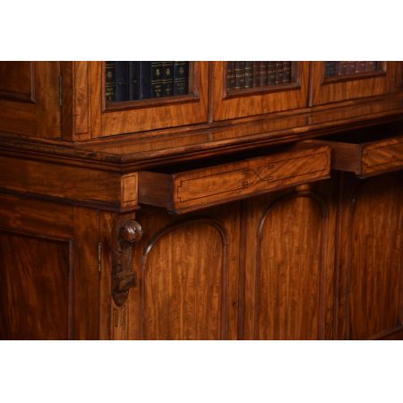 Großes Library Bookcase aus Mahagoni Massivholz antik 19. Jahrhundert