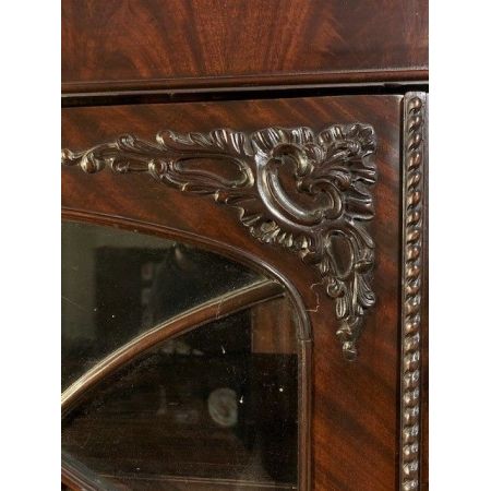 Großes Library Bookcase aus Mahagoni Massivholz antik 1890