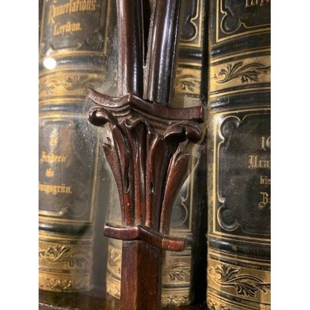 Großes Library Bookcase aus Mahagoni Massivholz antik 1890