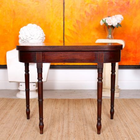 Antiker Games Table aus Mahagoni Massivholz 1870