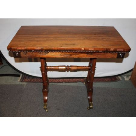 Antiker William IV. Games Table aus Palisander Massivholz 19. Jahrhundert