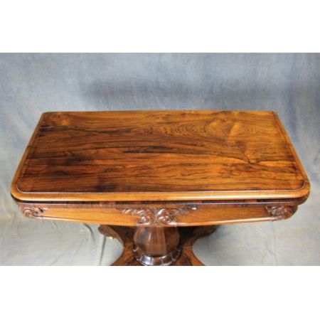 Antiker William IV. Games Table aus Palisander Massivholz 1830