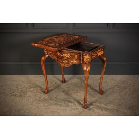 Antikes Paar Game Tables aus Nussbaumholz Massivholz 1890