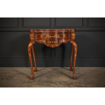 Antikes Paar Game Tables aus Nussbaumholz Massivholz 1890