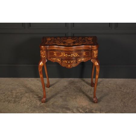 Antikes Paar Game Tables aus Nussbaumholz Massivholz 1890