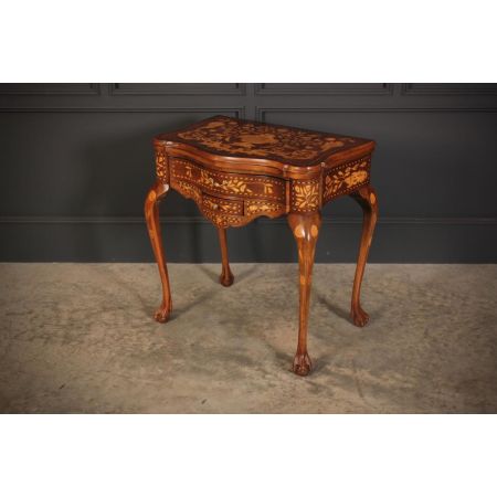 Antikes Paar Game Tables aus Nussbaumholz Massivholz 1890