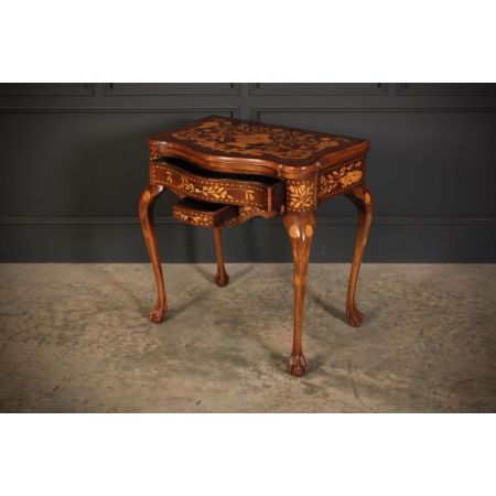 Antikes Paar Game Tables aus Nussbaumholz Massivholz 1890