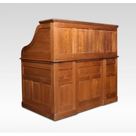 Antiker Pedestal Desk aus Walnussholz Massivholz 1900