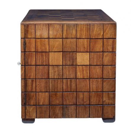 Antiker Pedestal Desk aus Teakholz Massivholz 1920