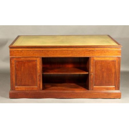 Antiker Pedestal Desk aus Mahagoni Massivholz 1840