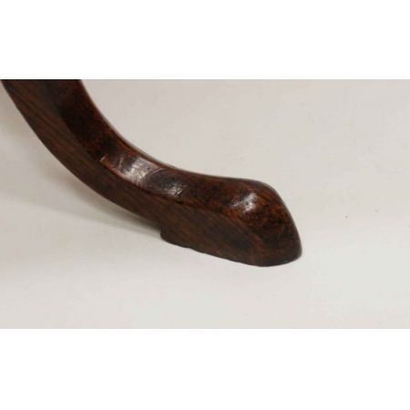 Antiker achteckiger Mahagoni Weintisch