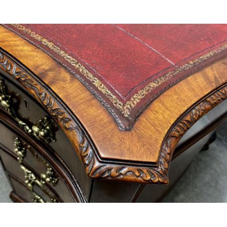 Hervorragender antiker Mahagoni-Partnerschreibtisch im Chippendale-Stil 