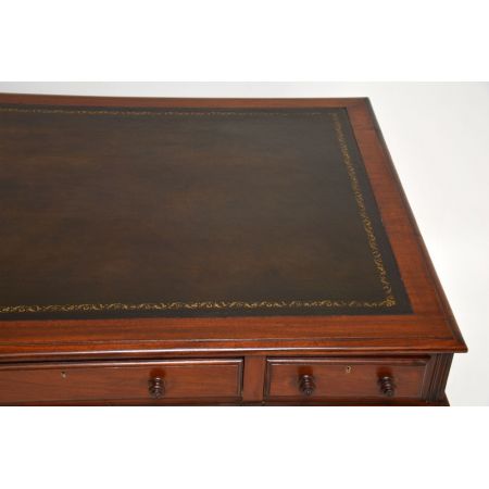 antiker viktorianischer Mahagoni Partner Schreibtisch