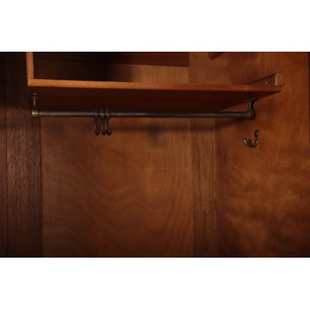 Antiker Art-Deco-Kleiderschrank aus Vogelaugenahorn