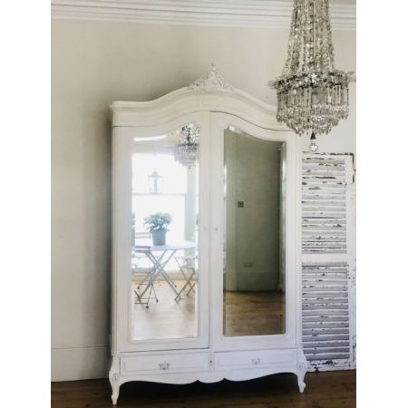 Antiker, französischer Louis XV. Kleiderschrank/Armoire aus Massivholz 1910