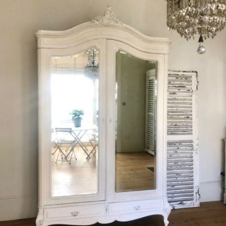 Antiker, französischer Louis XV. Kleiderschrank/Armoire aus Massivholz 1910