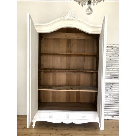 Antiker, französischer Louis XV. Kleiderschrank/Armoire aus Massivholz 1910