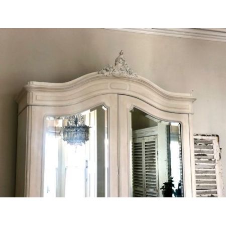 Antiker, französischer Louis XV. Kleiderschrank/Armoire aus Massivholz 1910