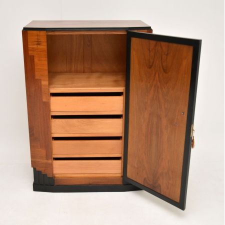 Antiker Art déco Compactum Kleiderschrank aus Nussbaumholz Massivholz 1930