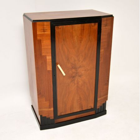 Antiker Art déco Compactum Kleiderschrank aus Nussbaumholz Massivholz 1930