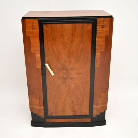 Antiker Art déco Compactum Kleiderschrank aus Nussbaumholz Massivholz 1930