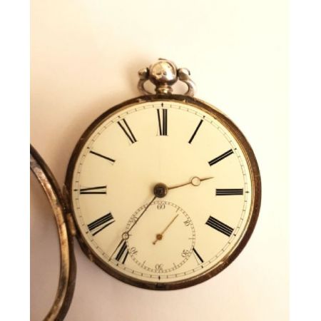 Antike englische Fusee Key Wind Taschenuhr