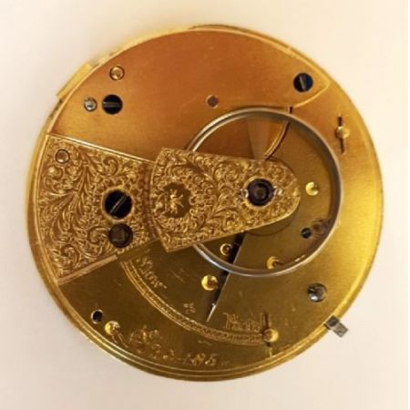 Antike englische Fusee Key Wind Taschenuhr