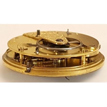 Antike englische Fusee Key Wind Taschenuhr