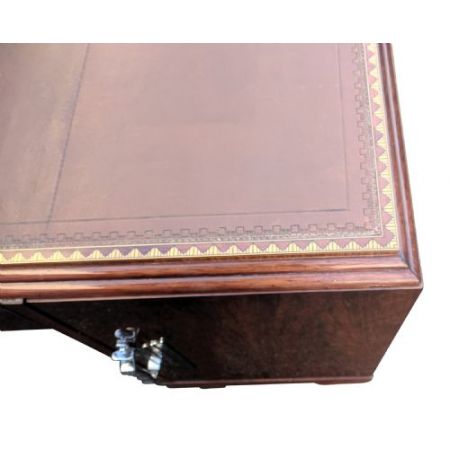 Antiker Art Deco Partner Schreibtisch aus Mahagoni von ca 1930