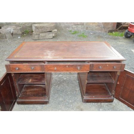 Antiker Mahagoni Partner Schreibtisch