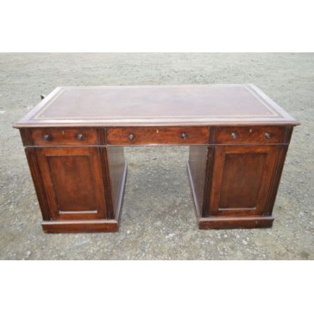 Antiker Mahagoni Partner Schreibtisch