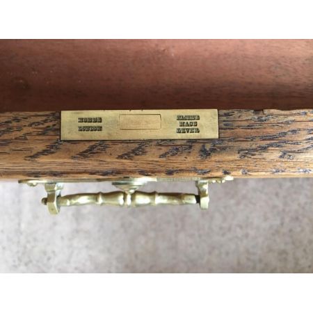 Antiker Eichenholz Sockelschreibtisch von Maple & Co