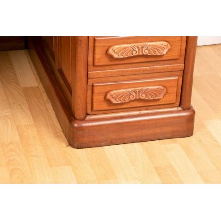 Antiker Roll-Top Mahagoni Schreibtisch von va 1898