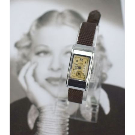 Antike schweizer Art Deco Uhr von Edox