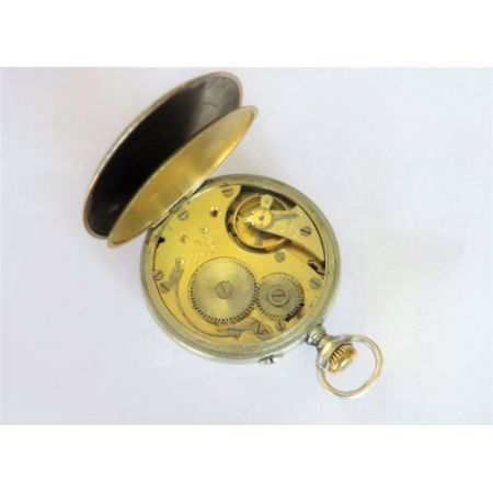 Antike Junghans Taschenuhr mit Nickelgehäuse 1930