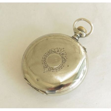 Antike Junghans Taschenuhr mit Nickelgehäuse 1930