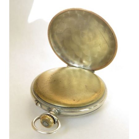 Antike Junghans Taschenuhr mit Nickelgehäuse 1930