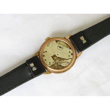 Antike Smiths Herrenarmbanduhr mit vergoldetem Gehäue 1950