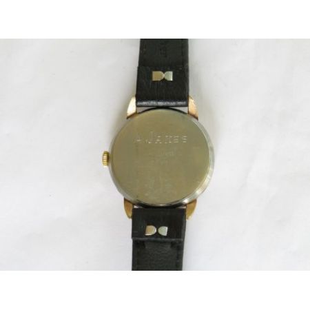 Antike Smiths Herrenarmbanduhr mit vergoldetem Gehäue 1950