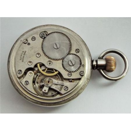 Silberne Arcadia-Taschenuhr von 1924.
