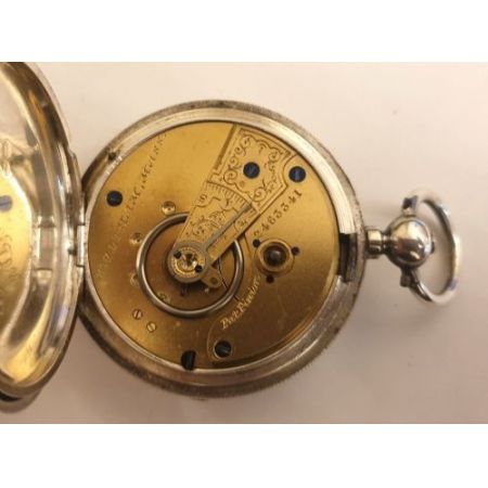 Silberne Taschenuhr von American waltham watch co.