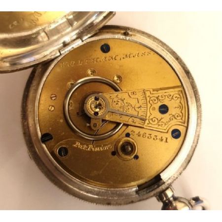 Silberne Taschenuhr von American waltham watch co.