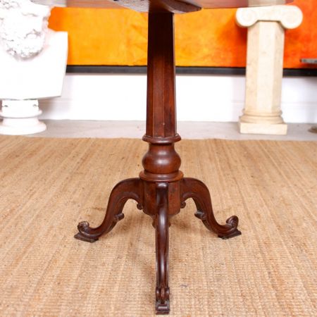 Stativlampentisch aus Walnuss und Eichenholz von ca 1830