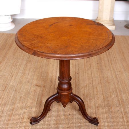 Stativlampentisch aus Walnuss und Eichenholz von ca 1830