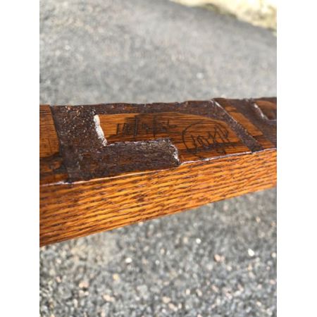 Ungewöhnlicher antiker Couchtisch aus Eichenholz